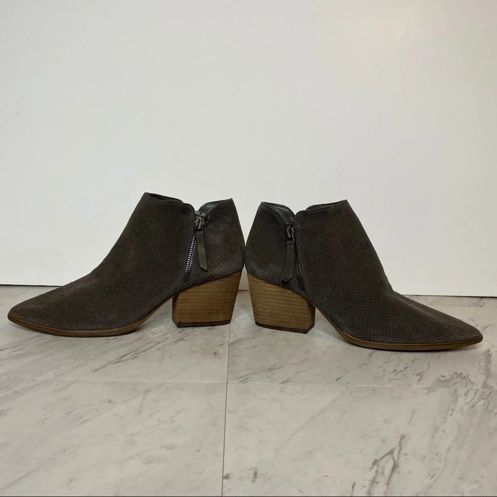 Vince Camuto Nethera Perforated Suede Gray Boot 11M - Picture 7 of 16